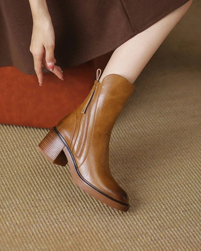 Garciel | Leather Ankle Boots