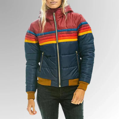 Sophia  | Retro Striped Padded Jacket