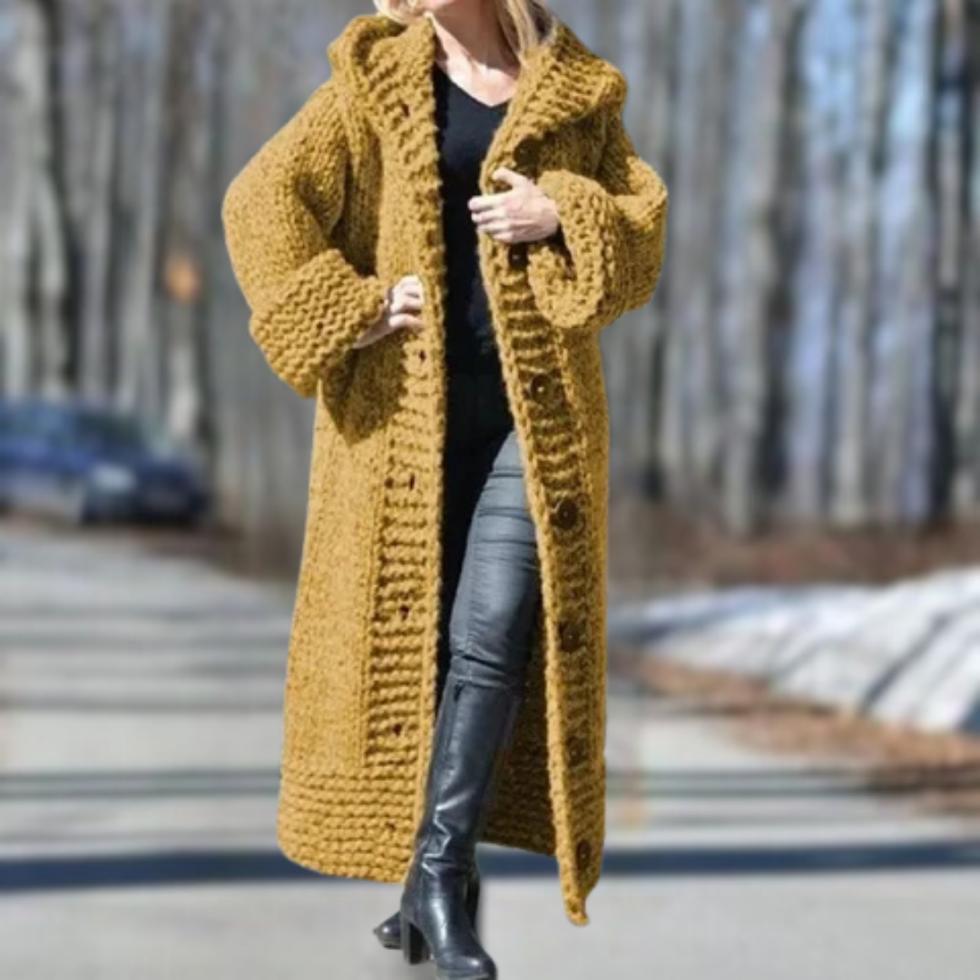 Carol | Elegant Cosy Coat With Tummy Coverage