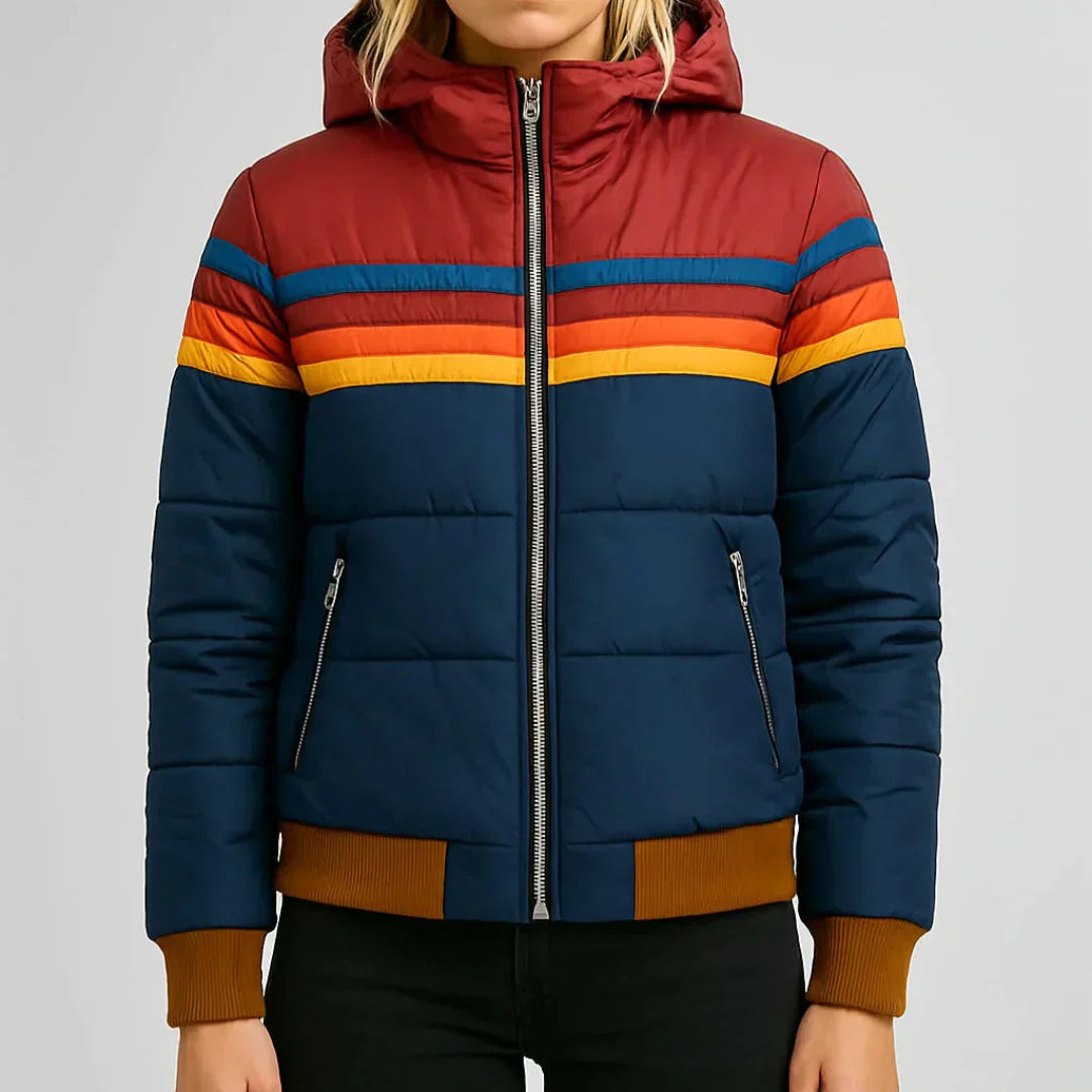 Sophia  | Retro Striped Padded Jacket