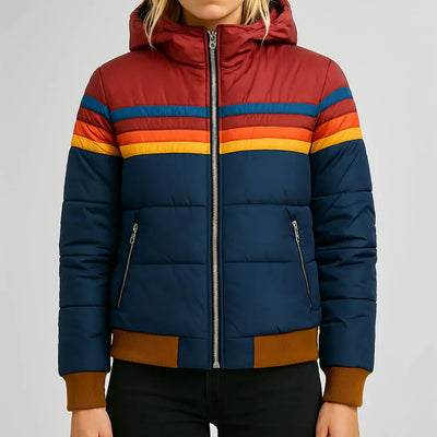 Sophia  | Retro Striped Padded Jacket