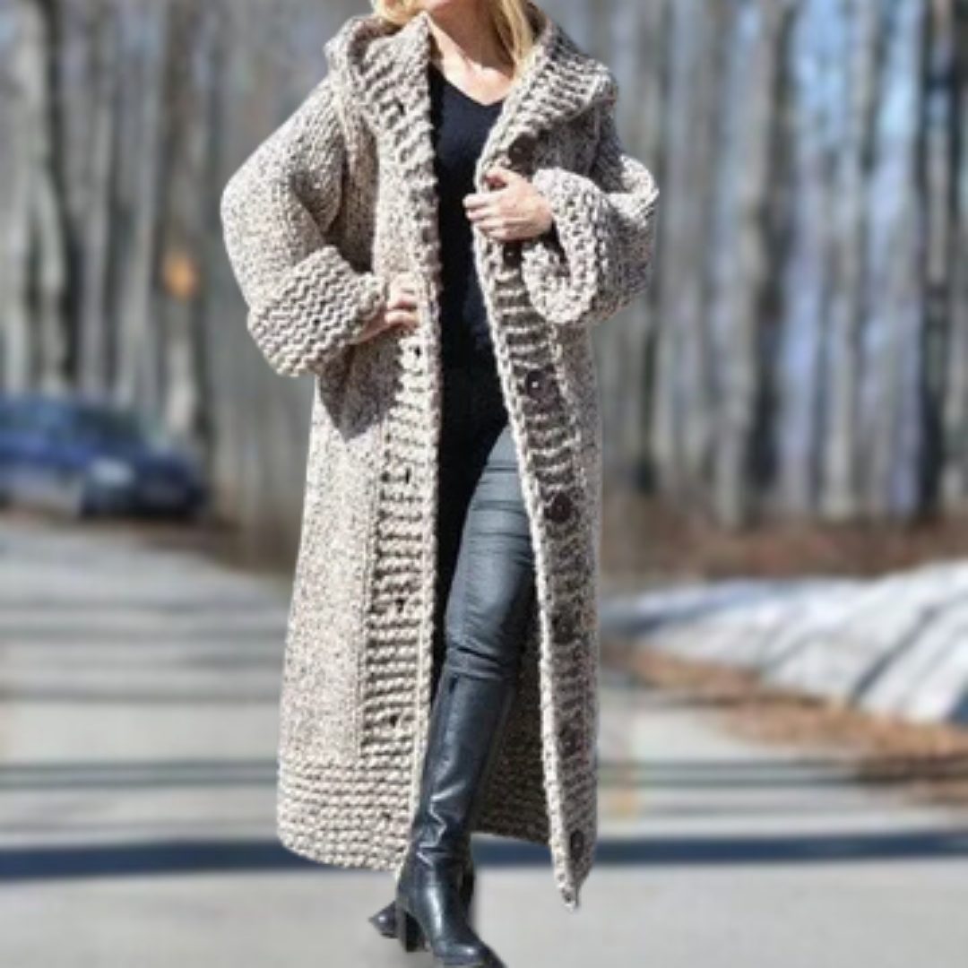 Carol | Elegant Cosy Coat With Tummy Coverage