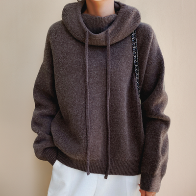 Amina | Luxe Merino Wool Hoodie Elegance